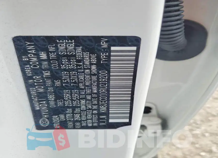 KM8JECD10RU219200 Photo# 14
