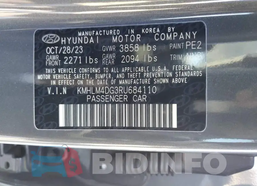 KMHLM4DG3RU684110 Photo# 12