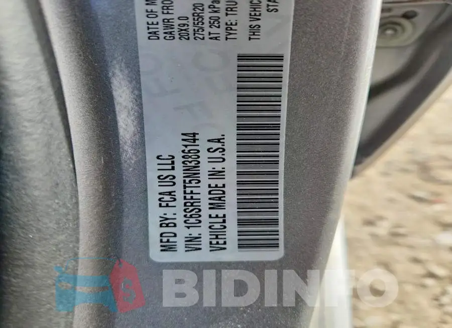 1C6SRFFT5NN386144 Photo# 12