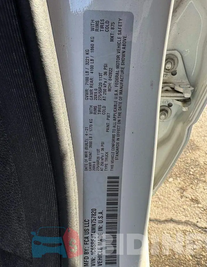 1C6SRFJT4MN757820 Photo# 10