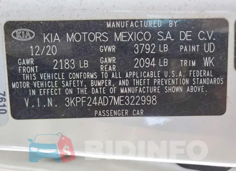 3KPF24AD7ME322998 Photo# 12