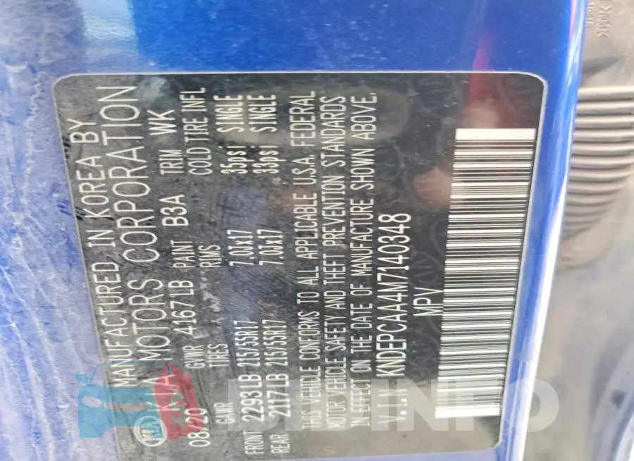 KNDEPCAA4M7140348 Photo# 14