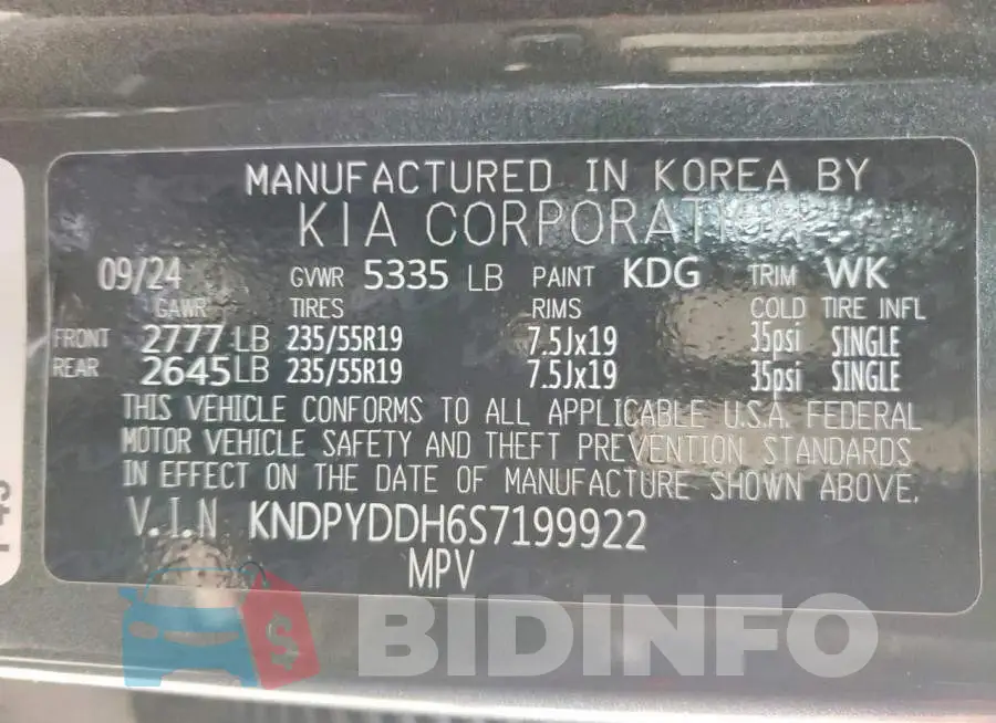 KNDPYDDH6S7199922 Photo# 13