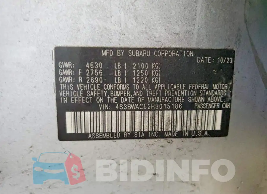 4S3BWAC62R3015186 Photo# 13
