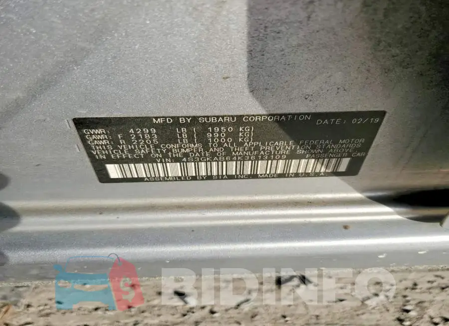 4S3GKAB64K3613109 Photo# 12