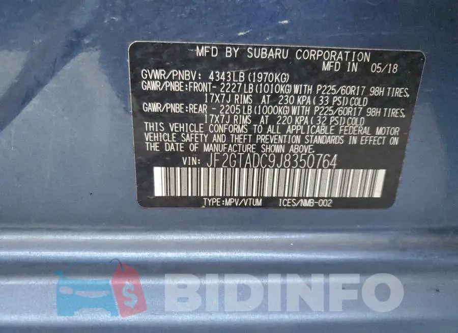 JF2GTADC9J8350764 Photo# 12