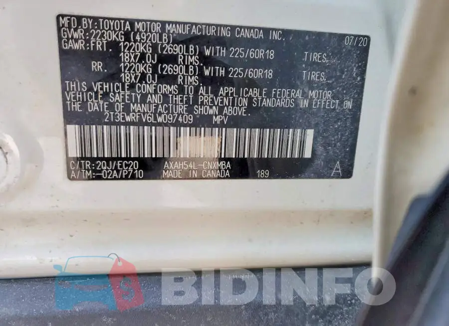 2T3EWRFV6LW097409 Photo# 14
