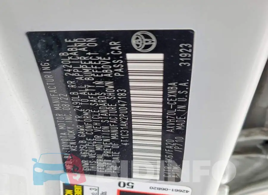 4T1C31AK2PU047183 Photo# 12