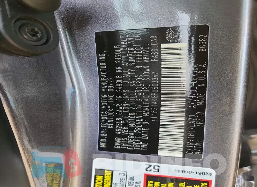 4T1F31AK8PU603347 Photo# 9