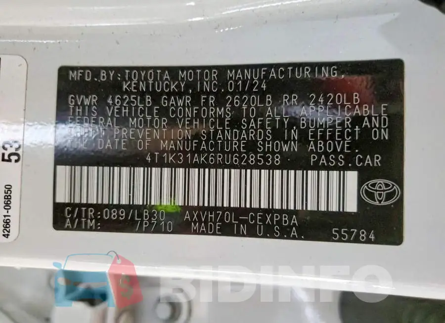 4T1K31AK6RU628538 Photo# 12