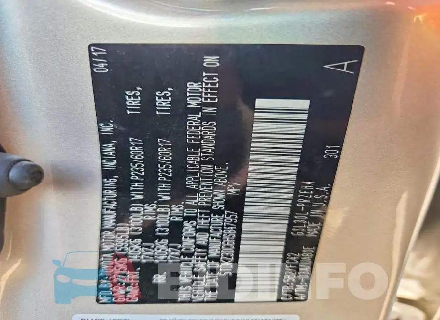 5TDKZ3DC6HS847957 Photo# 13