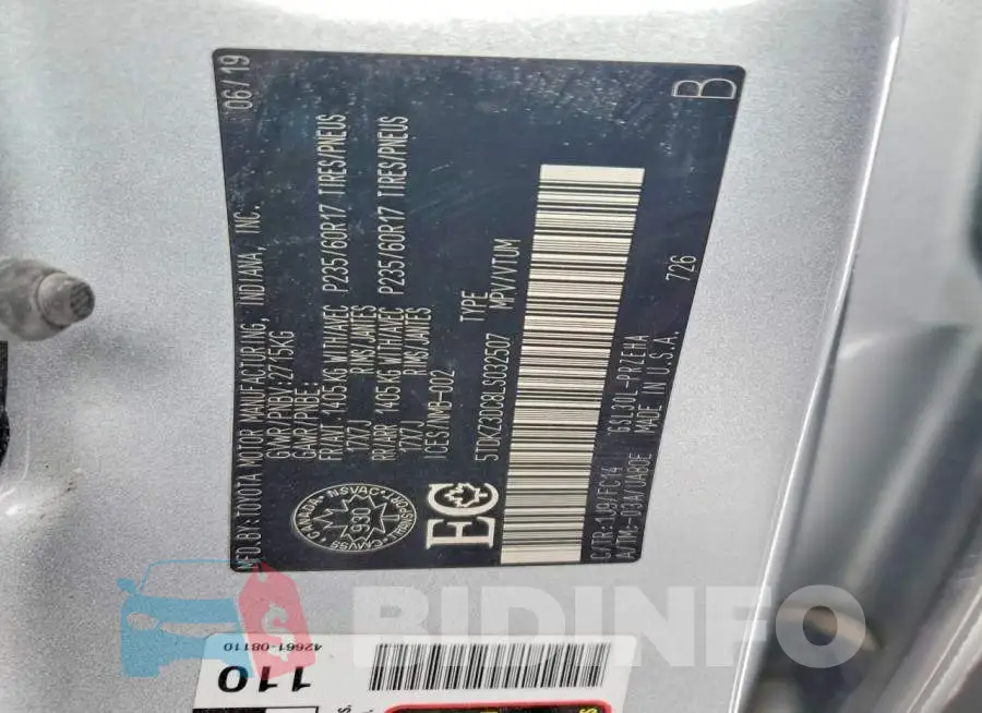 5TDKZ3DC8LS032507 Photo# 14