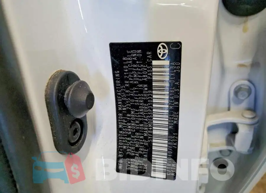 5YFB4MDE5SP310339 Photo# 12