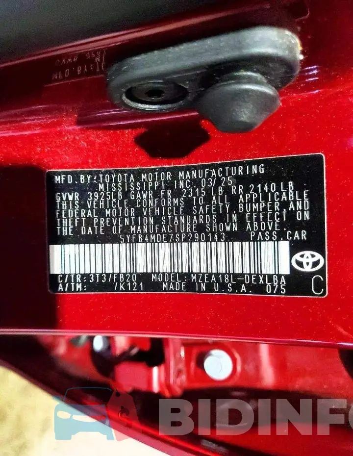 5YFB4MDE7SP290143 Photo# 12