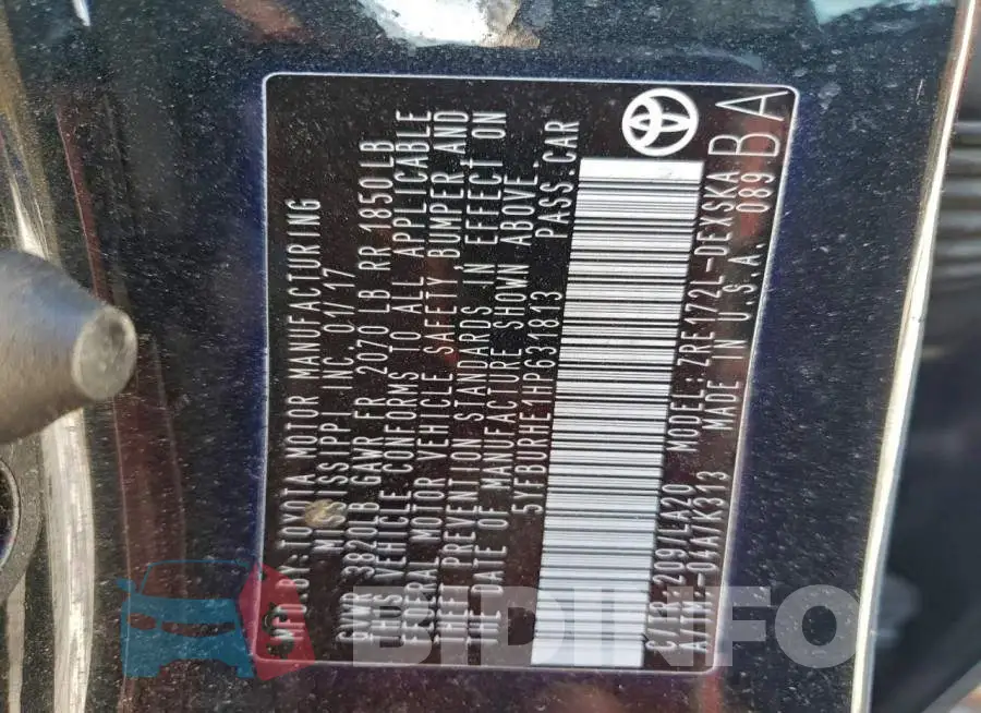 5YFBURHE1HP631813 Photo# 13