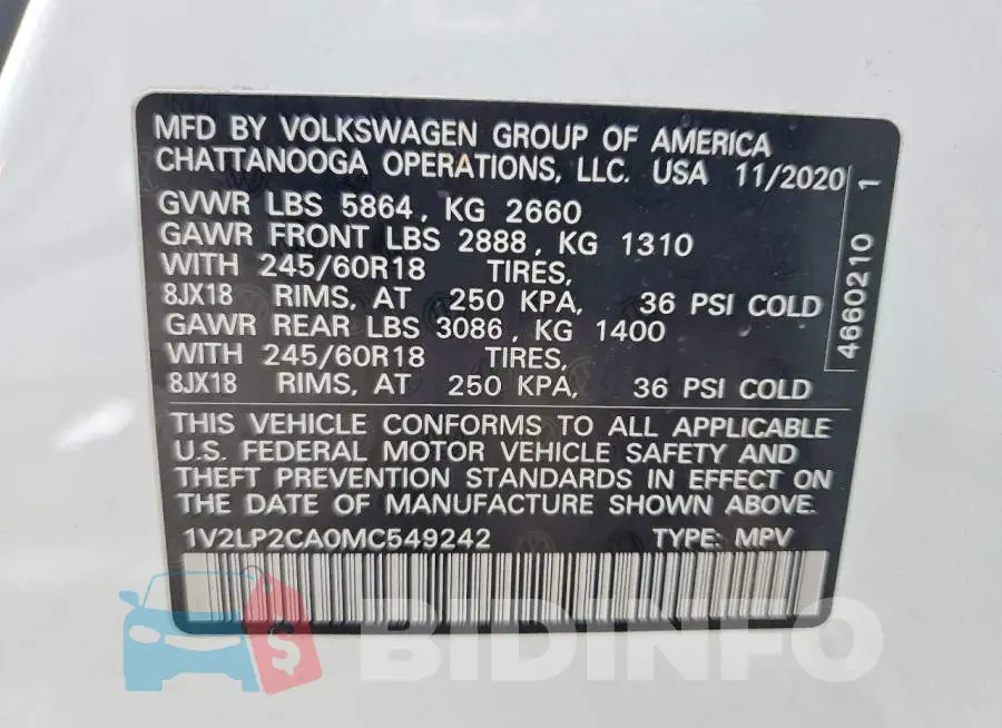 1V2LP2CA0MC549242 Photo# 13