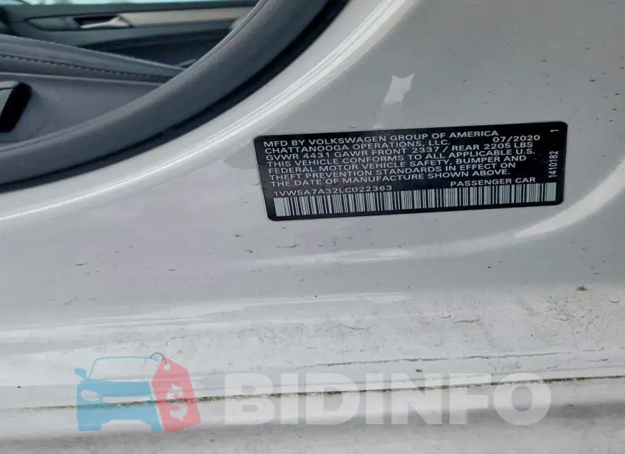 1VWSA7A32LC022363 Photo# 12