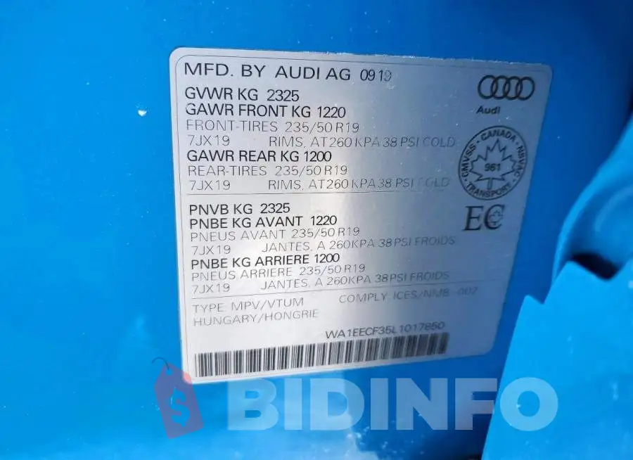 WA1EECF35L1017850 Photo# 13