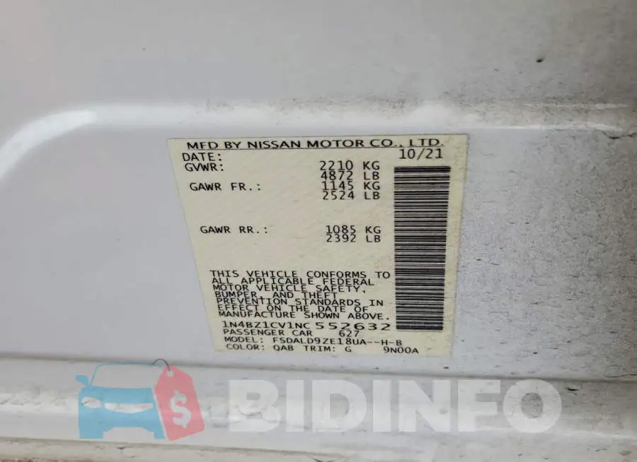 1N4BZ1CV1NC552632 Photo# 13