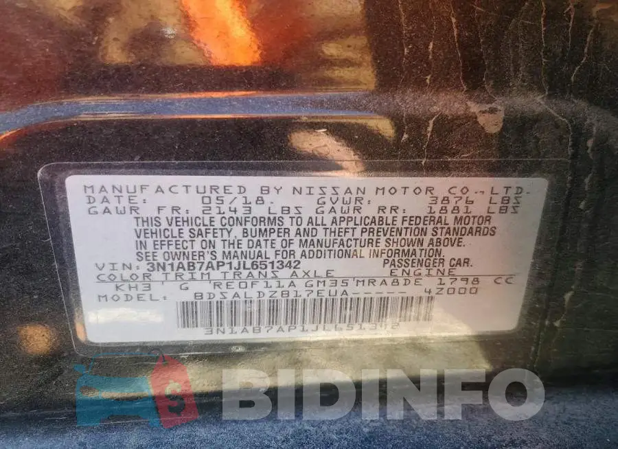 3N1AB7AP1JL651342 Photo# 12