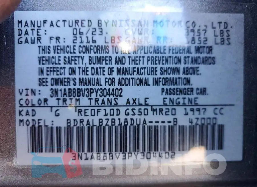 3N1AB8BV3PY304402 Photo# 12