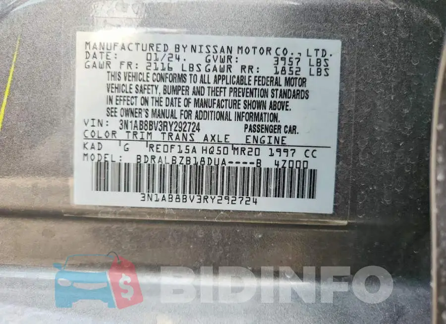 3N1AB8BV3RY292724 Photo# 12