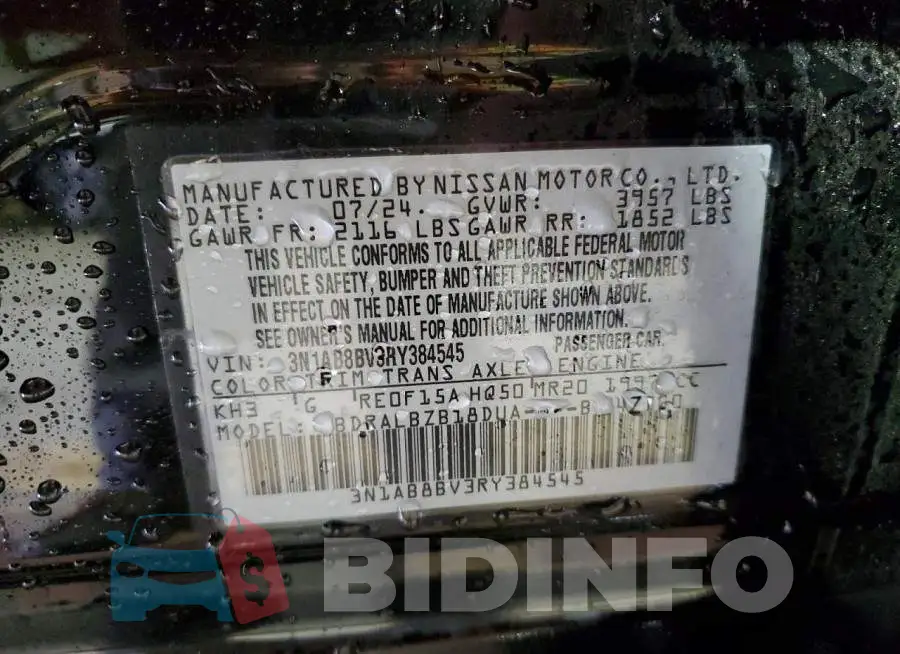 3N1AB8BV3RY384545 Photo# 12