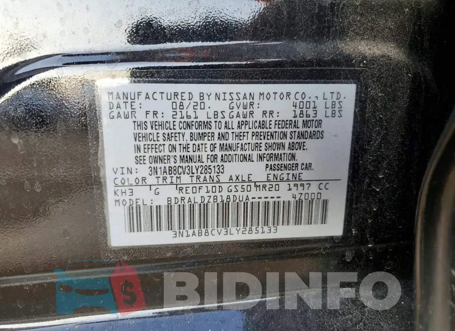 3N1AB8CV3LY285133 Photo# 12