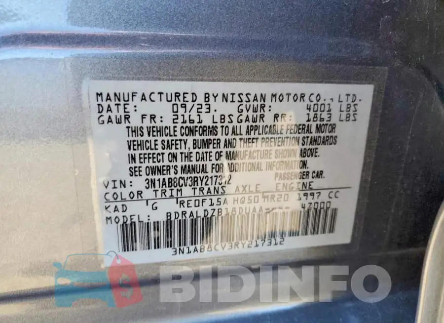 3N1AB8CV3RY217312 Photo# 12