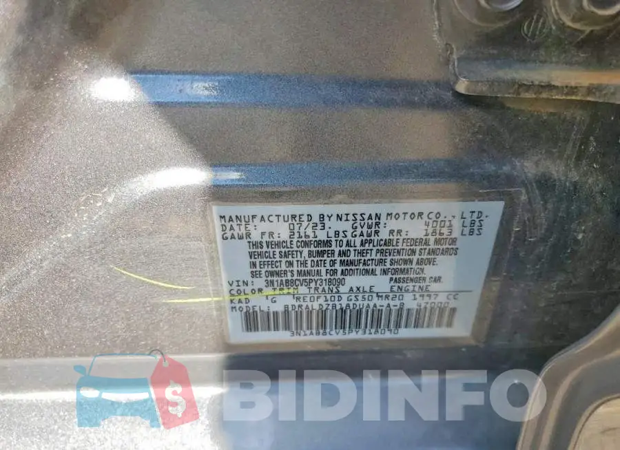 3N1AB8CV5PY318090 Photo# 12