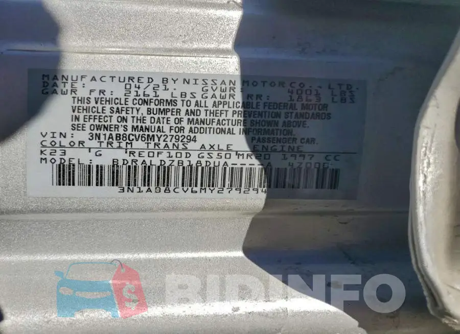 3N1AB8CV6MY279294 Photo# 12