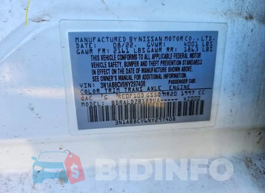 3N1AB8CV6NY297408 Photo# 12