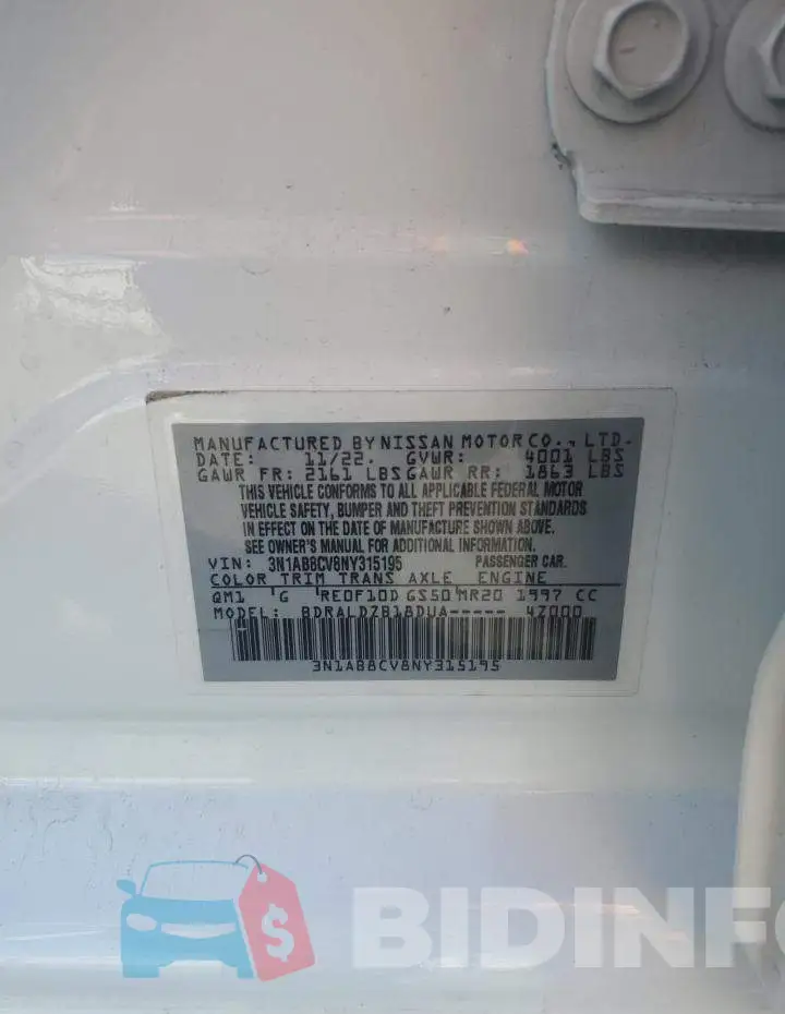 3N1AB8CV8NY315195 Photo# 13