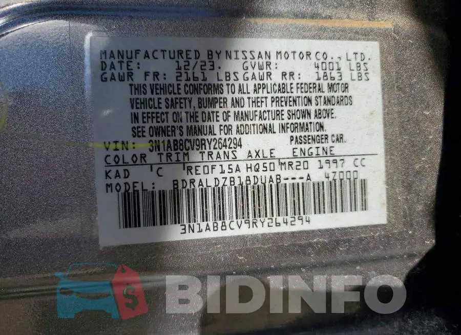 3N1AB8CV9RY264294 Photo# 12