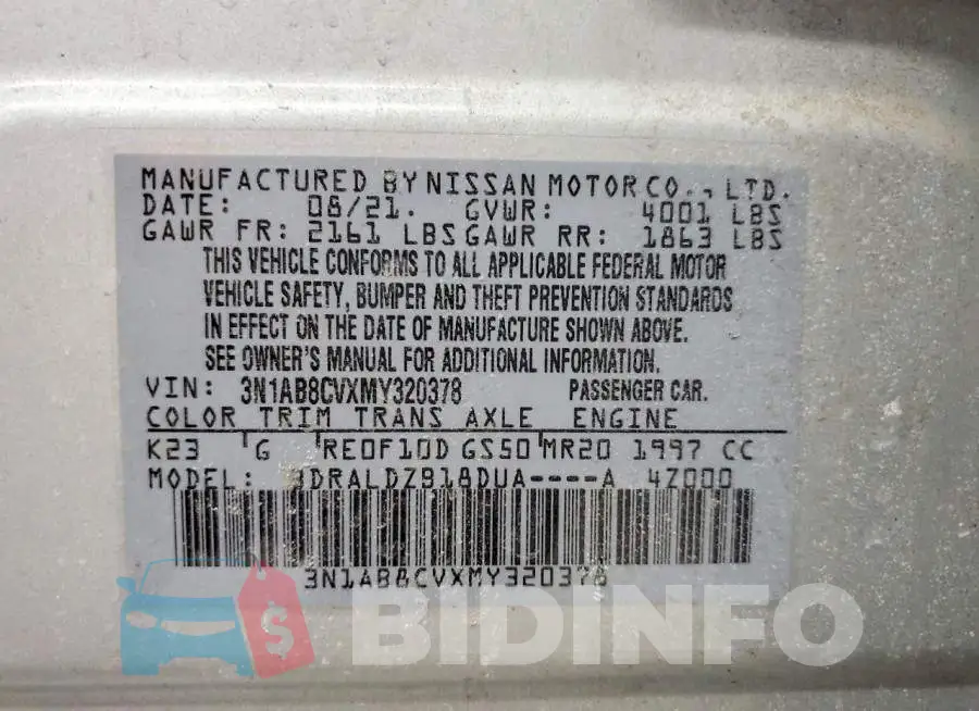 3N1AB8CVXMY320378 Photo# 12