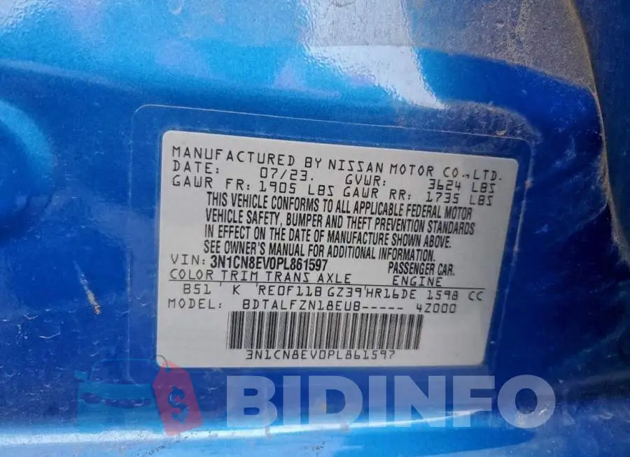 3N1CN8EV0PL861597 Photo# 12