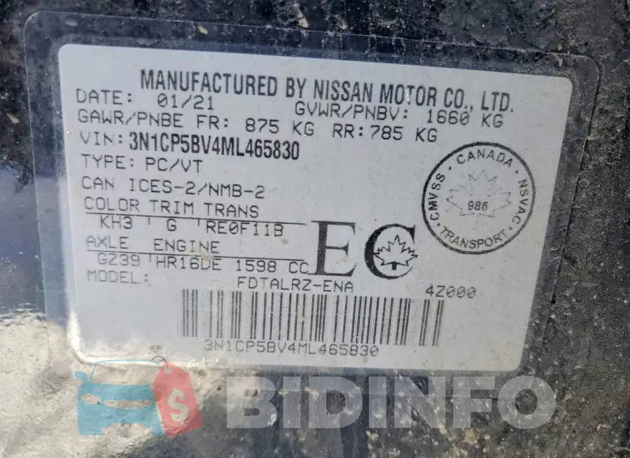 3N1CP5BV4ML465830 Photo# 14