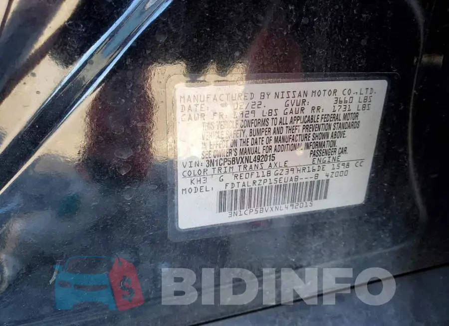 3N1CP5BVXNL492015 Photo# 13