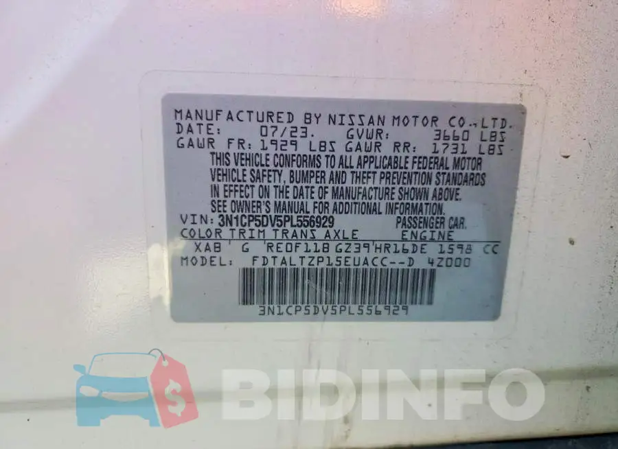 3N1CP5DV5PL556929 Photo# 13