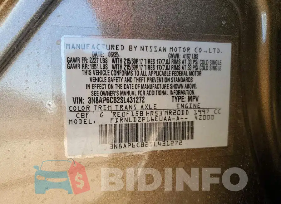3N8AP6CB2SL431272 Photo# 13