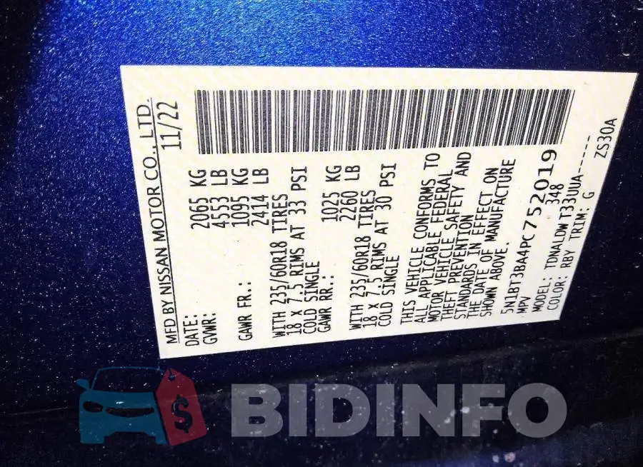 5N1BT3BA4PC752019 Photo# 13