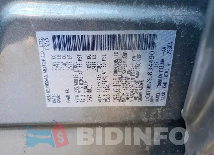5N1BT3BB7SC834490 Photo# 13
