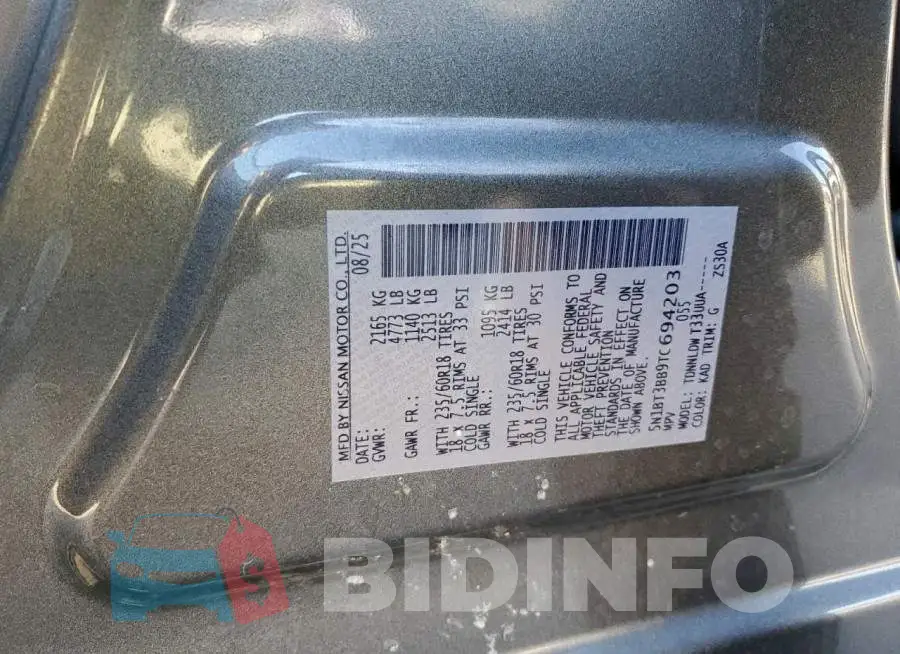 5N1BT3BB9TC694203 Photo# 14