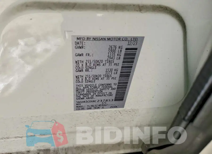 5N1DR3CDXRC237853 Photo# 14