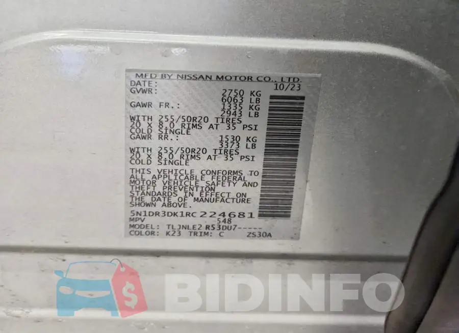 5N1DR3DK1RC224681 Photo# 13
