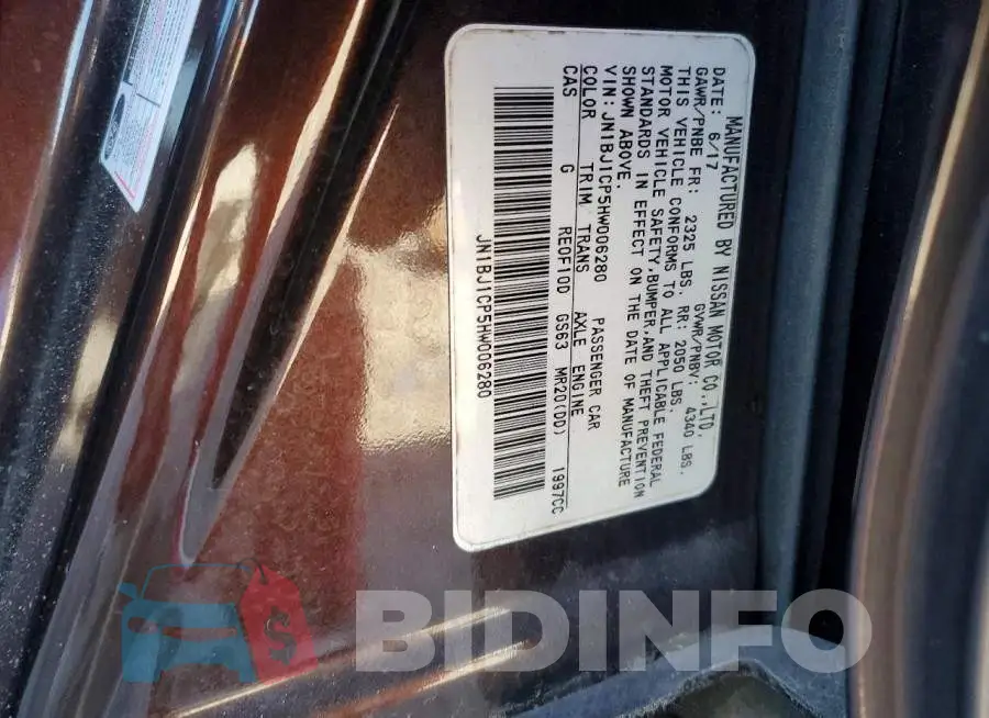 JN1BJ1CP5HW006280 Photo# 13