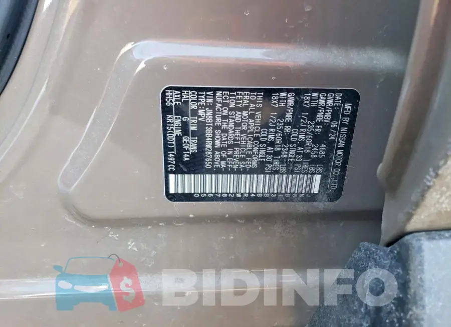 JN8BT3BB4RW287650 Photo# 14