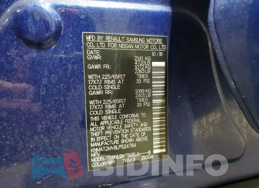 KNMAT2MV8LP524764 Photo# 13