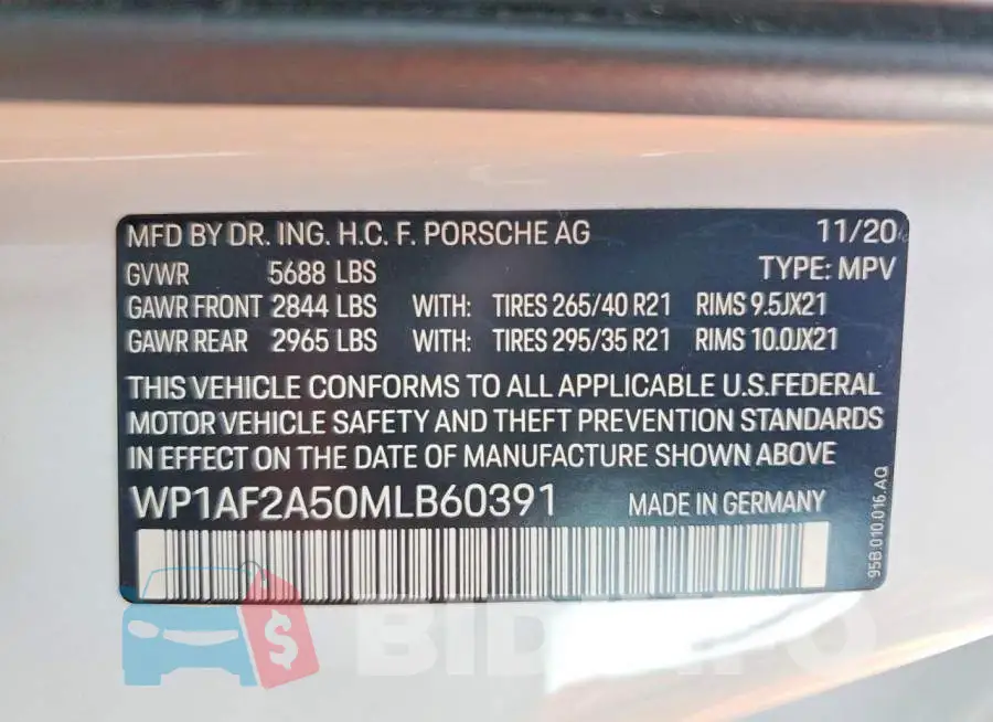 WP1AF2A50MLB60391 Photo# 14