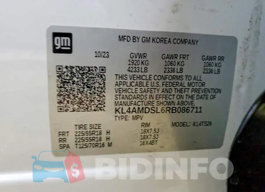 KL4AMDSL6RB086711 Photo# 13